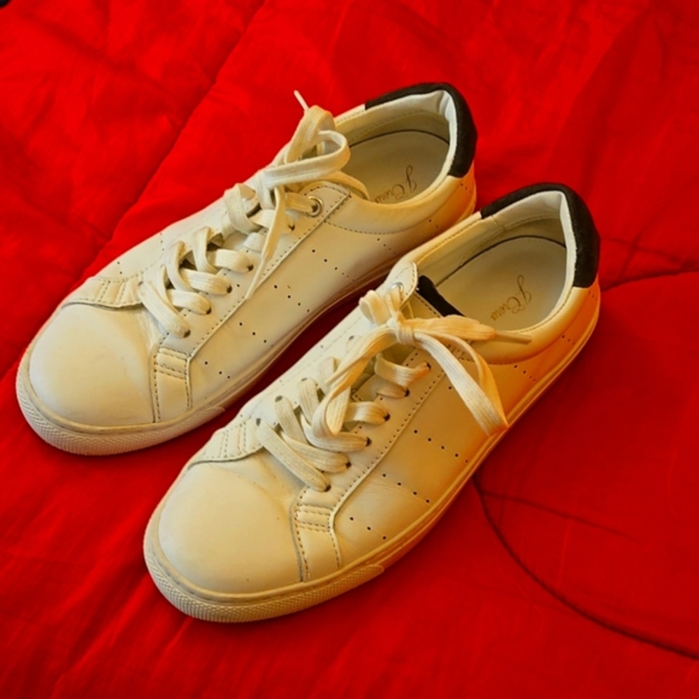 J. Crew White leather snickers; size 8 H ( 8 and a half = 8.5)